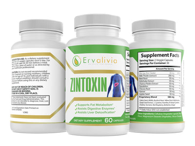 Zintoxin - Liver Cleanse and Detox Supplement - Ervalivia